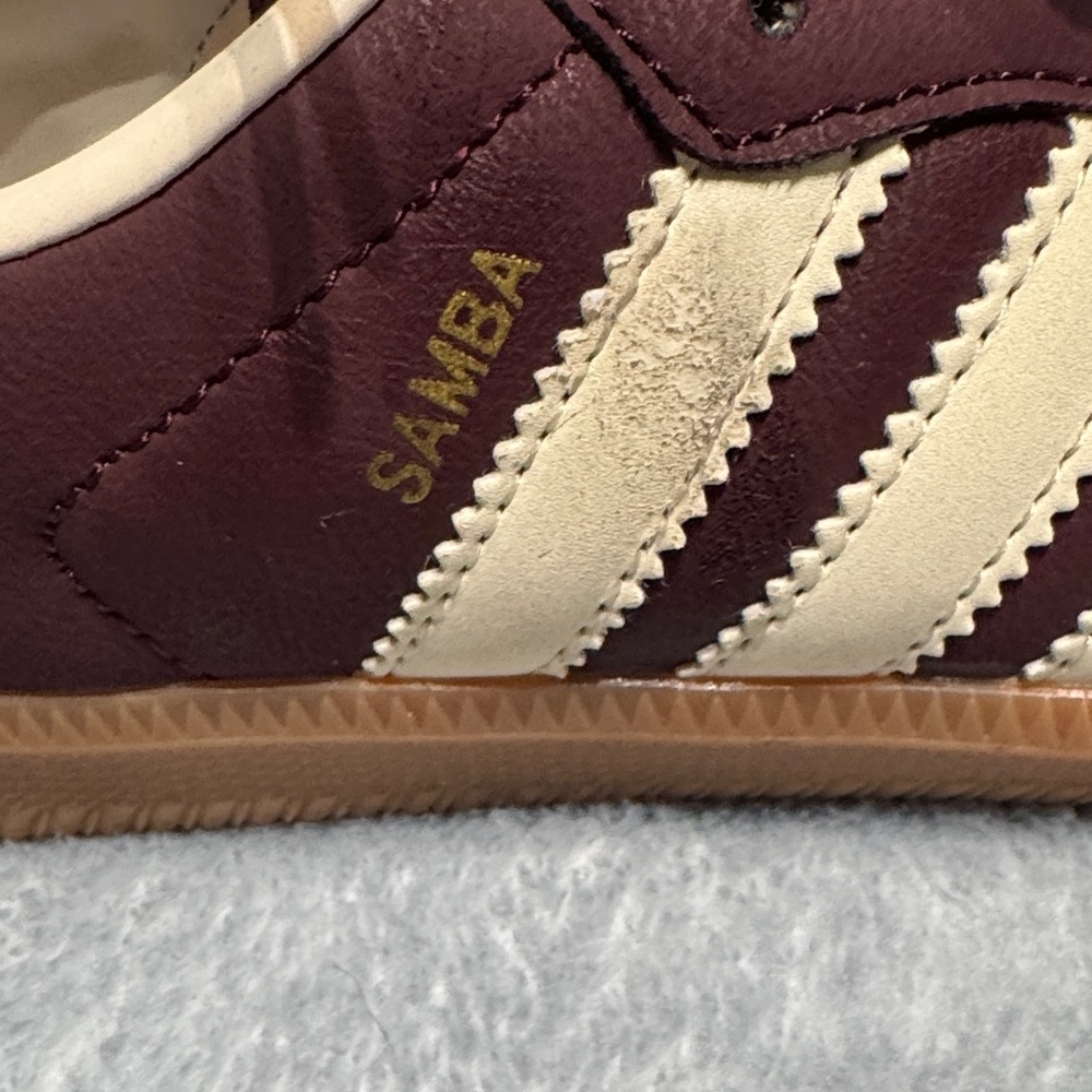 adidas Maroon and Cream Sneakers - Picture 5 of 6